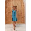 Ekouaer Women’s Satin Silk Nightgown V Neck Nightie Tank Sleepshirt Sleeveless Summer Dress Comfy Loungewear(Dark Blue)