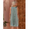 Ekouaer Women’s Satin Silk Nightgown V Neck Nightie Tank Sleepshirt Sleeveless Summer Dress Comfy Loungewear(Light Green)