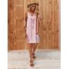Ekouaer Women’s Satin Silk Nightgown V Neck Nightie Tank Sleepshirt Sleeveless Summer Dress Comfy Loungewear(Pink)
