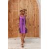 Ekouaer Women’s Satin Silk Nightgown V Neck Nightie Tank Sleepshirt Sleeveless Summer Dress Comfy Loungewear(Purple)