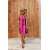 Ekouaer Women’s Satin Silk Nightgown V Neck Nightie Tank Sleepshirt Sleeveless Summer Dress Comfy Loungewear(Rose Red)