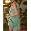 Ekouaer Women’s Satin Silk Nightgown V Neck Sexy Nightdress Tank Sleeveless Sleepshirt Lace Sleep Dress Nightwear S-XXXL(Light Green)