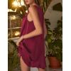 Ekouaer Women’s Satin Silk Nightgown V Neck Sexy Nightdress Tank Sleeveless Sleepshirt Lace Sleep Dress Nightwear S-XXXL(Red)
