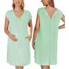 Ekouaer Labor/Delivery/Hospital Gown Nursing Nightgown Maternity Sleepwear With Pockets Postpartum Gowns with Button S-XXL(Green)