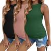 3pcs Black/ Dirty Pink/ Dark Green