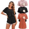 3pcs- Black + Caramel + Dirty Pink