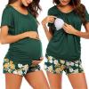 A Floral Dark Green