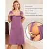 Ekouaer 3 in 1 Labor/Delivery/Hospital Gown Nursing Dress Maternity Nightgown Sleepwear for Breastfeeding with Button S-XXL(Purple Red)