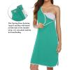 Ekouaer Labor and Delivery Gown for Hospital 3 in 1 Nursing Dress Sleeveless Maternity Snap Button Breastfeeding Nightgown(Cyan)