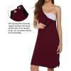 Ekouaer Labor and Delivery Gown for Hospital 3 in 1 Nursing Dress Sleeveless Maternity Snap Button Breastfeeding Nightgown(Deep Red)
