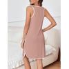 Ekouaer Labor and Delivery Gown for Hospital 3 in 1 Nursing Dress Sleeveless Maternity Snap Button Breastfeeding Nightgown(Dusty Pink)