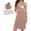 Ekouaer Labor and Delivery Gown for Hospital 3 in 1 Nursing Dress Sleeveless Maternity Snap Button Breastfeeding Nightgown(Dusty Pink)