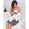Ekouaer Labor and Delivery Gown for Hospital 3 in 1 Nursing Dress Sleeveless Maternity Snap Button Breastfeeding Nightgown(Grey)
