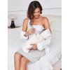 Ekouaer Labor and Delivery Gown for Hospital 3 in 1 Nursing Dress Sleeveless Maternity Snap Button Breastfeeding Nightgown(Grey Striped)