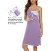 Ekouaer Labor and Delivery Gown for Hospital 3 in 1 Nursing Dress Sleeveless Maternity Snap Button Breastfeeding Nightgown(Lilac)