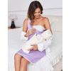 Ekouaer Labor and Delivery Gown for Hospital 3 in 1 Nursing Dress Sleeveless Maternity Snap Button Breastfeeding Nightgown(Lilac)