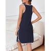 Ekouaer Labor and Delivery Gown for Hospital 3 in 1 Nursing Dress Sleeveless Maternity Snap Button Breastfeeding Nightgown(Navy Blue)