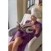 Ekouaer Maternity Robe Labor Delivery Nursing Gown Hospital Breastfeeding Dress Bathrobes(Red Purple)