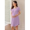 Ekouaer Nursing Nightgown Labor and Delivery Gown Hospital Breastfeeding Dress for Women Short Sleeve Maternity Sleepwear(G Purple)
