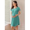 Ekouaer Nursing Nightgown Labor and Delivery Gown Hospital Breastfeeding Dress for Women Short Sleeve Maternity Sleepwear(Mint Green)