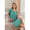 Ekouaer Nursing Nightgown Labor and Delivery Gown Hospital Breastfeeding Dress for Women Short Sleeve Maternity Sleepwear(Mint Green)