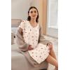 Ekouaer Nursing Nightgown Labor and Delivery Gown Hospital Breastfeeding Dress for Women Short Sleeve Maternity Sleepwear(Yellow Teddy Bear)