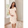 Ekouaer Nursing Nightgown Labor and Delivery Gown Hospital Breastfeeding Dress for Women Short Sleeve Maternity Sleepwear(Yellow Teddy Bear)