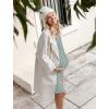 Ekouaer Nursing Nightgown Striped Women Short Sleeve Breastfeeding Sleep Dress Maternity Delivery/Labor Gown(Dark Green)