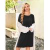 Ekouaer Women Maternity Nightgown Labor Delivery Nursing Gown Hospital Breastfeeding Dress Button Down Long Sleeve Sleepwear(Black)