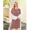 Ekouaer Women Maternity Nightgown Labor Delivery Nursing Gown Hospital Breastfeeding Dress Button Down Long Sleeve Sleepwear(Dusty Pink)