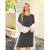 Ekouaer Women Maternity Nightgown Labor Delivery Nursing Gown Hospital Breastfeeding Dress Button Down Long Sleeve Sleepwear(Gray)