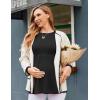 Ekouaer Womens Maternity Tops Long Sleeve Pregnancy Tunic Blouses Crew Neck Ribbed Shirts Pregnant Clothes(Black)