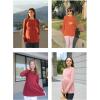 Ekouaer Womens Maternity Tops Long Sleeve Pregnancy Tunic Blouses Crew Neck Ribbed Shirts Pregnant Clothes(Blue)