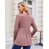 Ekouaer Womens Maternity Tops Long Sleeve Pregnancy Tunic Blouses Crew Neck Ribbed Shirts Pregnant Clothes(Blush Pink)
