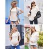 Ekouaer 3 Pack Women Soft Maternity Shirts Ribbed Knit Pregnancy Tops Curved Hem Postpartum Tees Short Sleeve Pregnant Tshirt(Black/White/Dirty Pink)