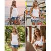 Ekouaer 4 Pack Maternity Tank Tops Ribbed Summer Pregnancy Shirts Ruch Side Tops Casual Square Neck Postpartum Clothes S-2XL(Black/Dark Grey/Light Grey/White)