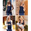Ekouaer 4 Pack Maternity Tank Tops Ribbed Summer Pregnancy Shirts Ruch Side Tops Casual Square Neck Postpartum Clothes S-2XL(Black/Dark Red/Navy Blue/White)