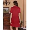 Ekouaer Button Down Nursing Nightgown V Neck Breastfeeding Dress Short Sleeve Classic Maternity Pajamas(Wine Red)