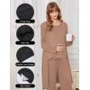 Ekouaer Maternity Nursing Robe Set 3 Pieces Sleeveless Top, Pregnancy Pants & Robe Double Layer Pajamas S-XXL(Khaki)