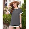 Ekouaer Maternity Pajamas 2 Piece Outfits Waffle Knit Short Sleeve Tops and Shorts Loungewear Set Pregnancy Clothes(Dark Grey)