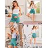 Ekouaer Maternity Shorts Over The Belly Pregnancy Lounge Summer Workout Pajama Sleep Shorts with Pockets(Black/Green)