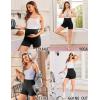 Ekouaer Maternity Shorts Over The Belly Pregnancy Lounge Summer Workout Pajama Sleep Shorts with Pockets(Black/Green)