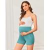 Ekouaer Maternity Shorts Over The Belly Pregnancy Lounge Summer Workout Pajama Sleep Shorts with Pockets(Green)
