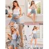 Ekouaer Maternity Shorts Over The Belly Pregnancy Lounge Summer Workout Pajama Sleep Shorts with Pockets(Lighy Grey)