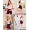 Ekouaer Maternity Shorts Over The Belly Pregnancy Lounge Summer Workout Pajama Sleep Shorts with Pockets(Maroon)