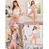 Ekouaer Maternity Shorts Over The Belly Pregnancy Lounge Summer Workout Pajama Sleep Shorts with Pockets(Pink)