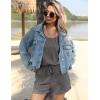 Ekouaer Rompers for Women Summer 2025 Casual Sleeveless Scoop Neck Tank Top Ribbed Short Jumpsuits Romper with Pockets(Dark Grey)