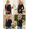 Ekouaer Women 3 Packs Nursing Shirts Long Sleeve Breastfeeding Tops Round Neck Postpartum Clothes Double Layer Maternity Tee(Black/Light Grey/Lake Green)