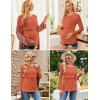 Ekouaer Women 3 Packs Nursing Shirts Long Sleeve Breastfeeding Tops Round Neck Postpartum Clothes Double Layer Maternity Tee(Dark Grey / Dark Red / Caramel)
