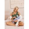 Ekouaer Women Maternity Nursing Pajama Set Breastfeeding Sleepwear Double Layer Sleeveless Top & Shorts Pregnancy PJS(Army Green)